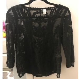 Black lace blouse